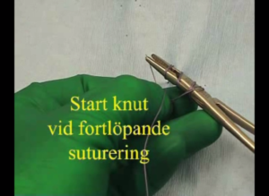 Fortlöpande Suturering (Startknut) 1
